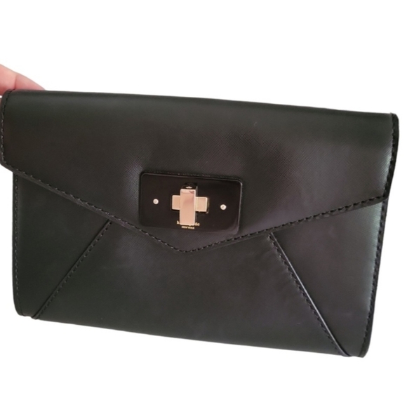 Kate Spade Moonlit Soiree Sonia Black Saffiano Leather Crossbody - Picture 3 of 12